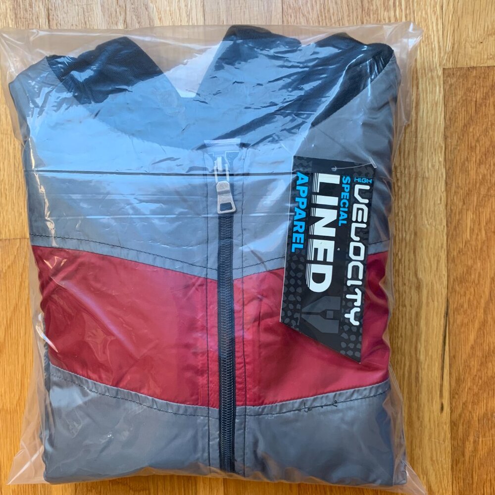 NWT Velocity Zip Up Jacket Kids Small Grey Red Black - Picture 11 of 11